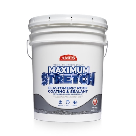 Ames Max Stretch AMES Maximum Stretch Bright White Acrylic Elastomeric Roof Coating MSS5